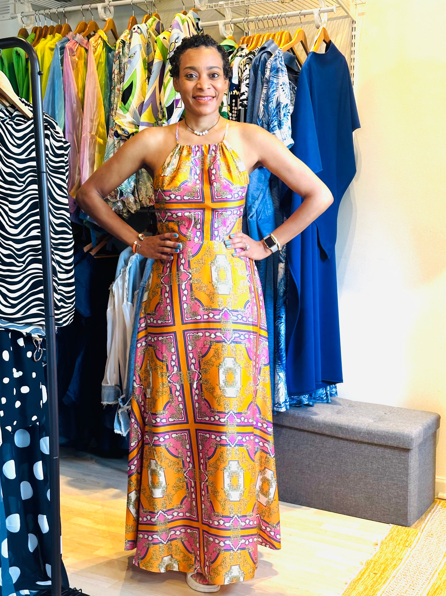Amara Maxi Dress | Tangerine