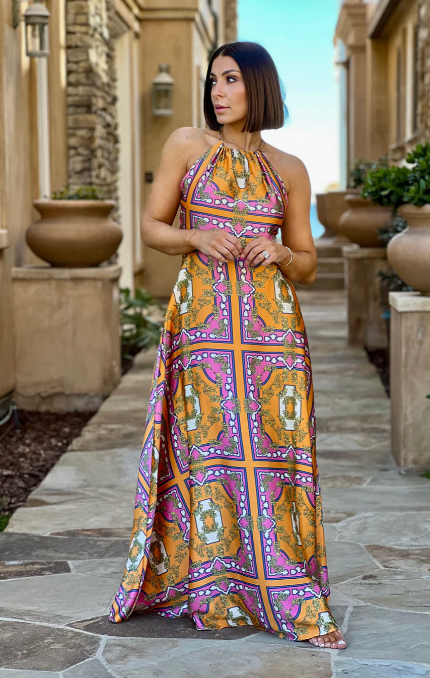 Amara Maxi Dress | Tangerine