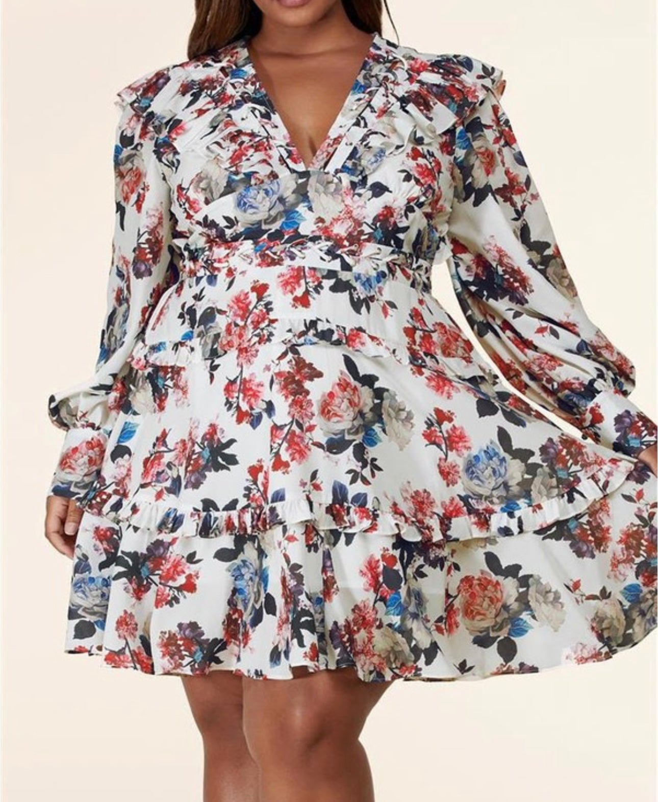 Gardenia Floral Print Dress